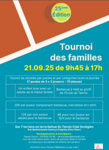 Affiche tournoi des familles